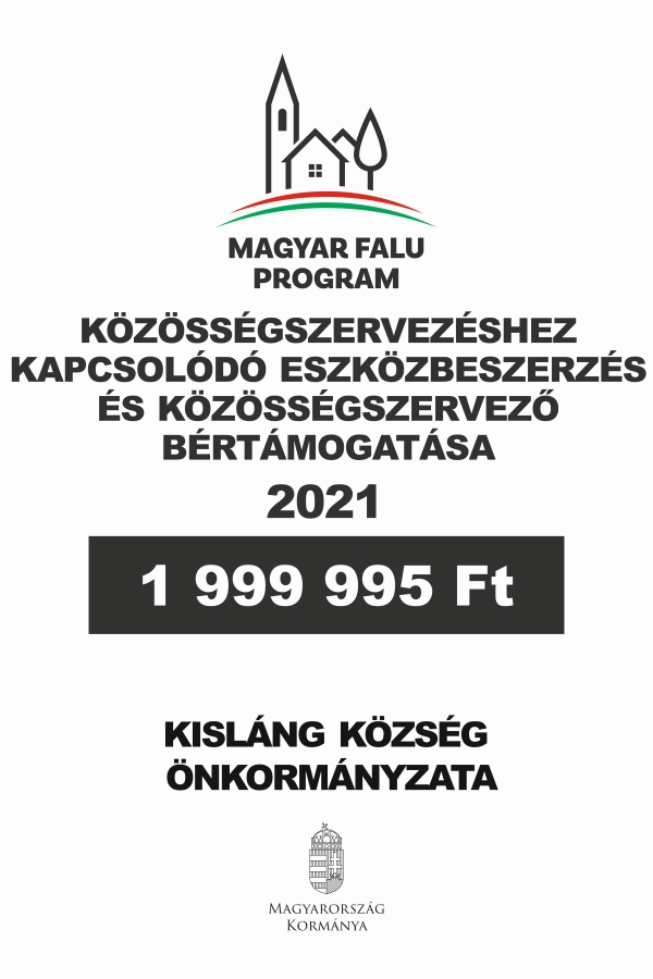 Közösségszervezéshez kapcsolódó eszközbeszerzés és közösségszervező bértámogatás 2021.